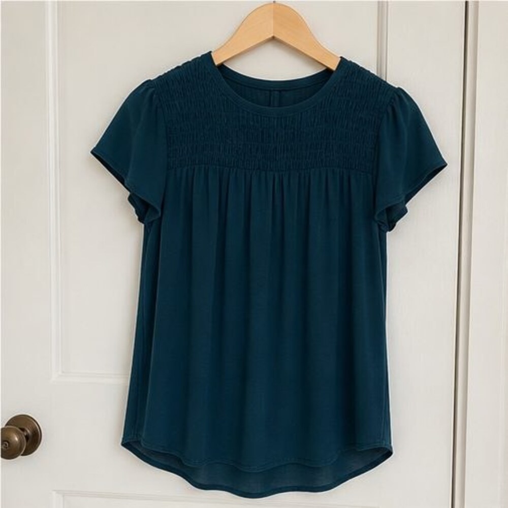 Teal Puff Sleeve Top
